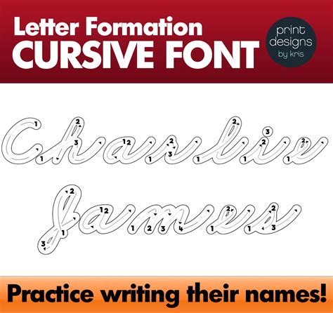 CURSIVE Letter Trace Fun Font Letter Formation Font Writing Letters ...