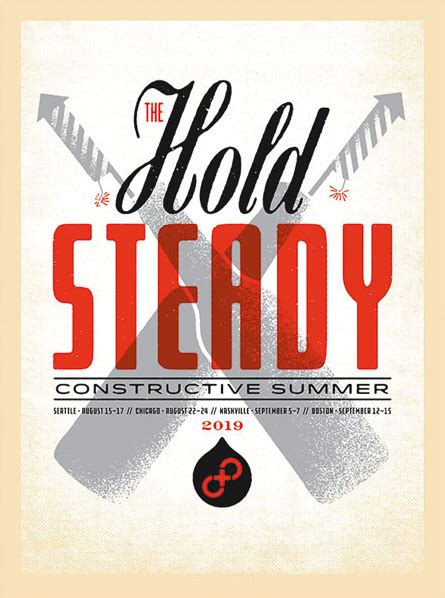 The Hold Steady Summer 2019 Concert Poster By Aesthetic Apparatus