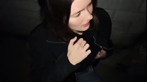 Horny Girl Hungry For Cum Sucks My Dick Outside And Swallows