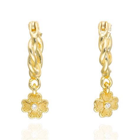 Boucles d oreilles AÉLYS en Argent 925 1000 Jaune et Oxydes AE