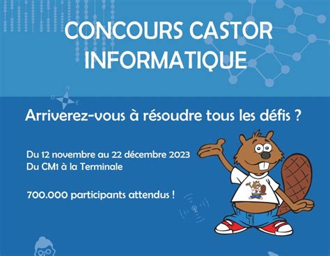 Concours Castor Informatique 2023 Une Introduction Ludique Au Monde Du