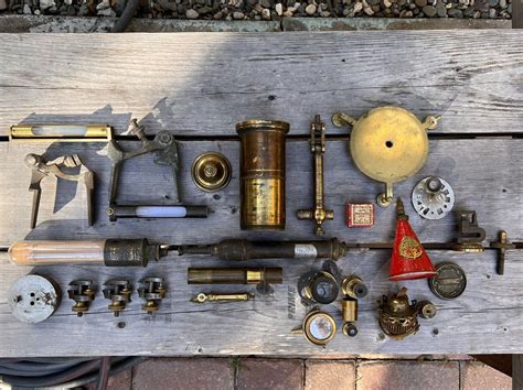 Antique Scientific Instrument Lot Microscope Parts Antique Price