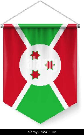 Burundi Flag Or Pennant Isolated On White Background Pennant Flag Icon