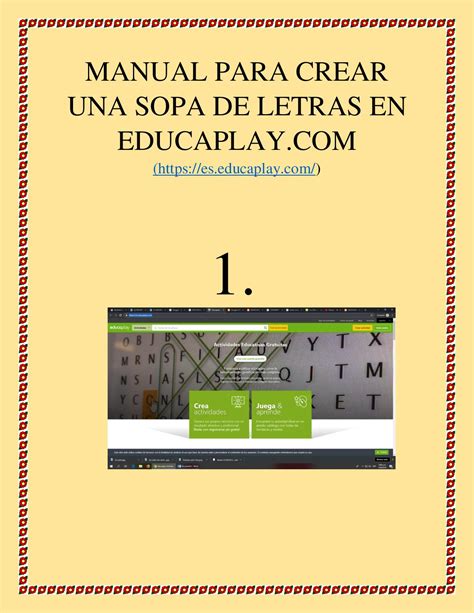 Calam O Manual Para Crear Una Sopa De Letras En Educaplay