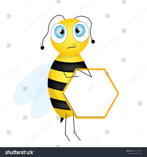 Cartoon Cute Bee Mascot Merry Bee Stock Vector Royalty Free