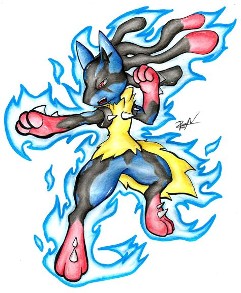 Mega Lucario Drawing at GetDrawings | Free download