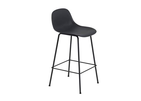 Muuto Fiber Stool With Backrest Tube Base Est Living Product Library