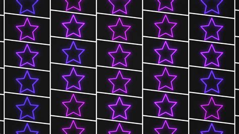 Premium stock video - Neon purple retro stars pattern