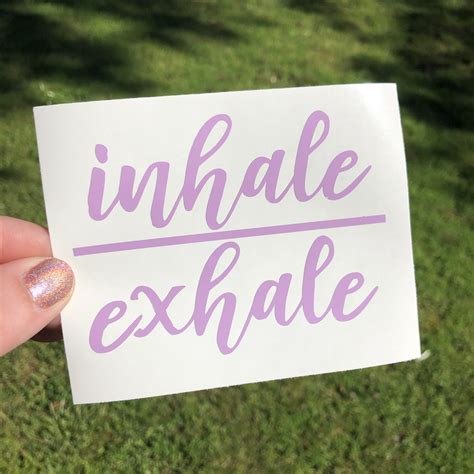 Inhale Exhale Car Decal Yoga Water Bottle Decal Vinyl Decal Etsy