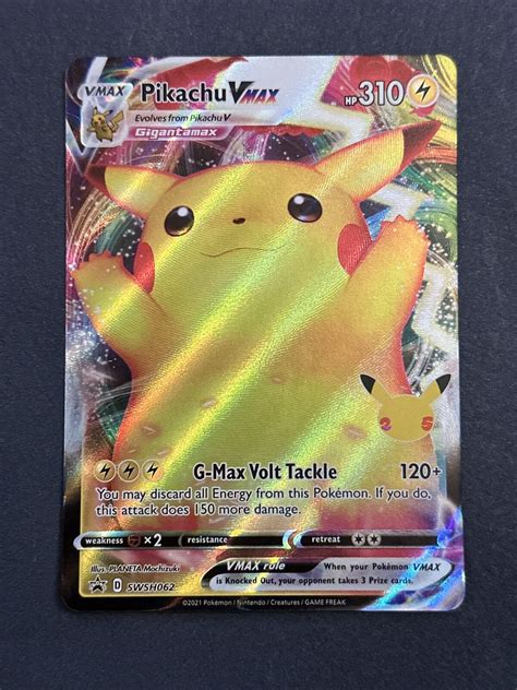 Mavin Pikachu Vmax Nm Mint Black Star Promo Pokemon Card Swsh