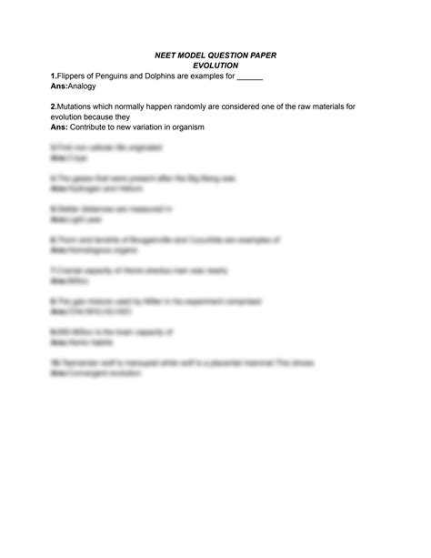 Neet Model Question Paper 9