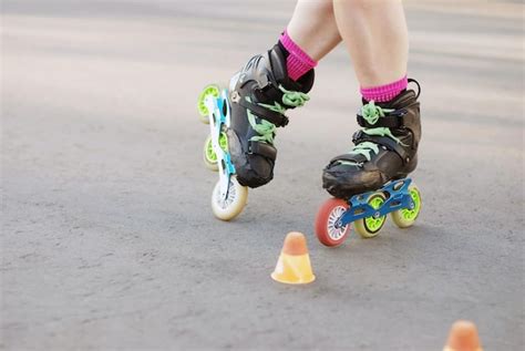 Premium Photo Inline Roller Skating Rollerblading Amateur Training On