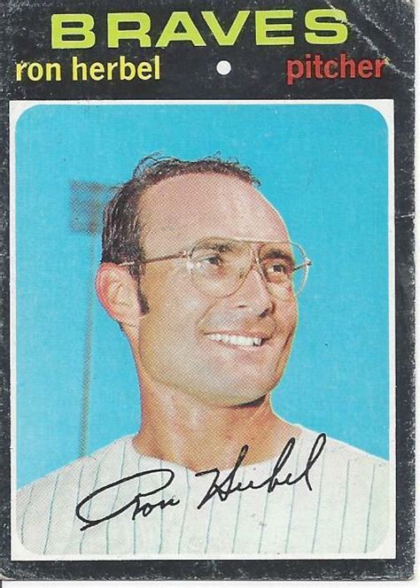 1971 Topps Ron Herbel 387 Braves VG EBay