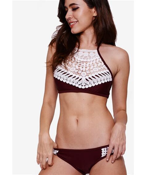 Malibu BeachwearマリブビーチウェアーのRuby Crochet High Neck Bikini Set WEAR