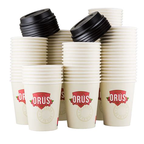 100 vasos desechables con tapa para café cortado 165 ml 6 oz té o