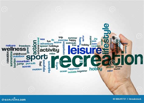 Recreation Word Cloud Stock Image Image Of Ocean Relax 88649731