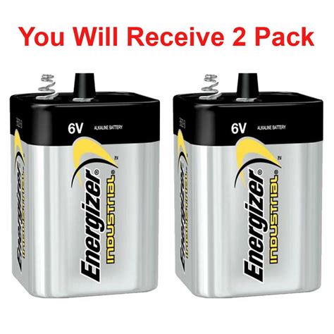 2x Energizer Lantern Batteries Alkaline 6v 529 6 Volt Spring Flashlight