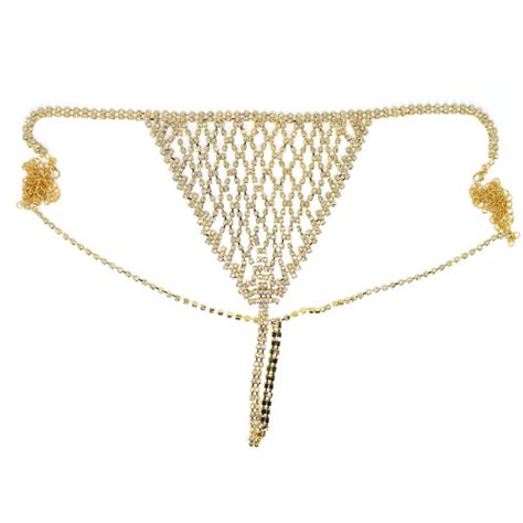 Hot Mesh Sexy Rhinestone Bikini Body Jewelry Bra Thong Set Crystal Body Chain Ebay