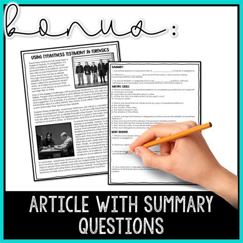 Eyewitness Testimony Webquest ⋆ The Trendy Science Teacher