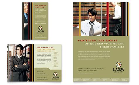 Lawyer And Law Firm Flyer And Ad Template Design