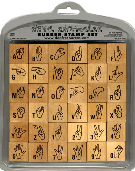 Asl Sign Language Rubber Stamps