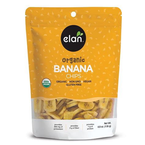 Amazon Elan Organic Banana Chips Oz Non Gmo Vegan Gluten