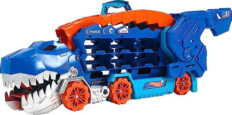 Amazon Hot Wheels City Ultimate Hauler Transforms Into Stomping T Rex With Race Track