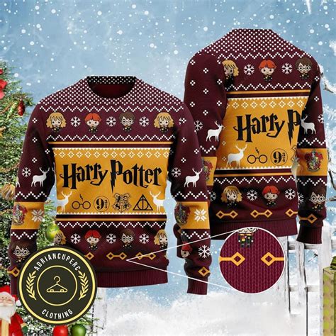 Christmas Harry Potter Ugly Sweater Harry Potter Christmas Sweater HP