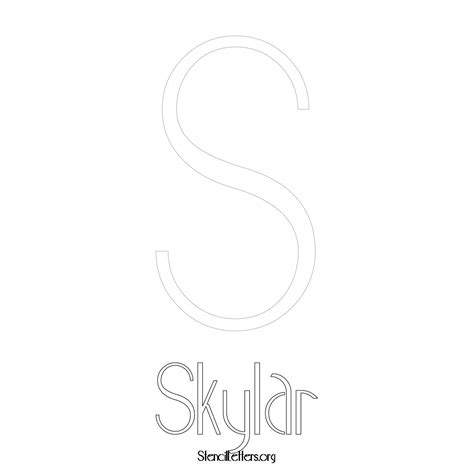 Skylar Free Printable Name Stencils With Unique Typography Styles And