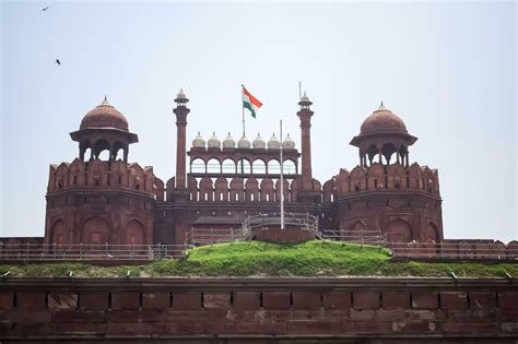 Architectural details of Lal Qila - Red Fort situated in Old Delhi ...