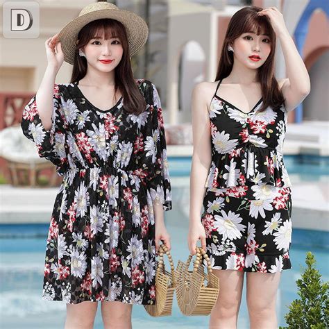 ชดไปทะเลสาวอวบ bikini สไตลเกาหล ชดใสไปทะเล ชดสายฝอ แฟชน สไตลกฬา ผาระบายอากาศและบาง