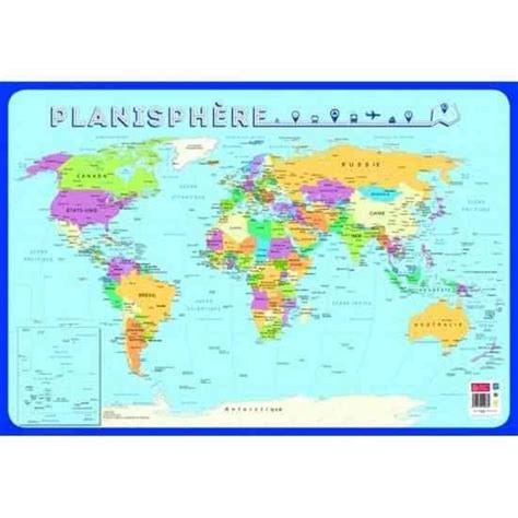 Planisphère Vacances Guide Voyage Plans World Map Diagram Guide