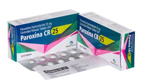 Paroxetine 25mg Tablets Manufacturer & Supplier India | Buy Online