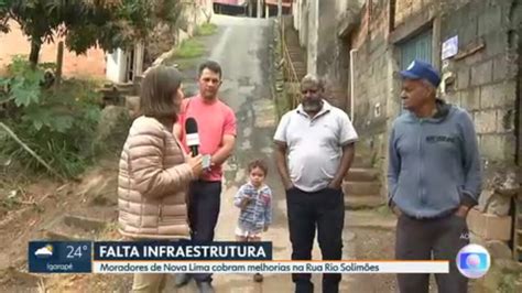 Vídeo Moradores de Nova Lima cobram melhorias na Rua Rio Solimões