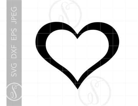 Open Heart Svg Open Heart Clipart Open Heart Cut File For Etsy