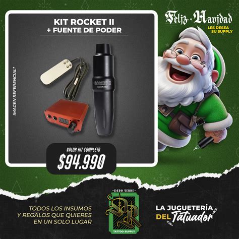 KIT PEN ROCKET V2 FUENTE Dr Dedo Verde Tattoo Supply