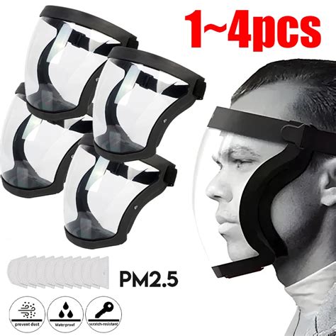 Full Face Shield Mask Transparent Head Eye Safety Protective Cover