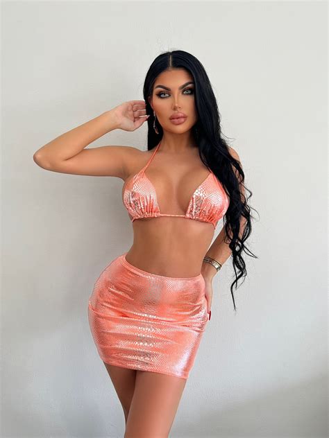 Women S Piece Bathing Suits Halter Snake Pattern Bikini Set With Cover Up Skirt Summer