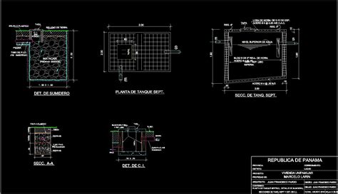 Septic Tank Autocad Drawing