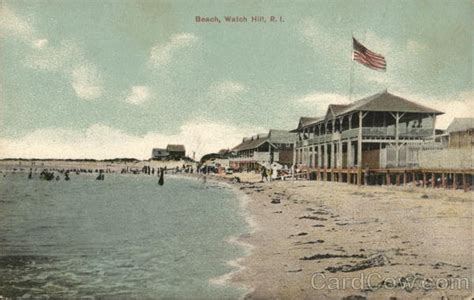 Watch Hill Beach Rhode Island Postcard