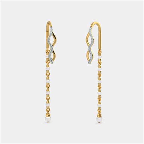 The Wave Link Sui Dhaga Earrings Bluestone