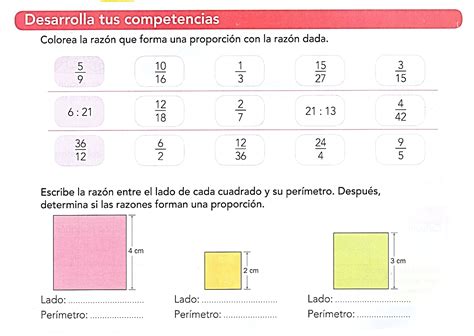 Quinto Grado Razones Y Proporciones