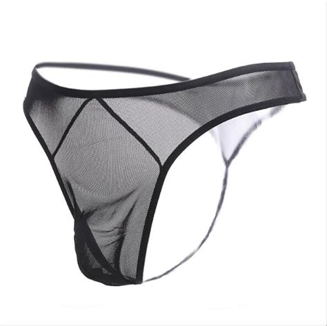 Khufuzi Men Colors Pack Ice Silky Brief Lingerie Breathable Briefs Sexy Underwear See Through
