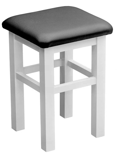 Taboret stołek do kuchni BIAŁY 45 cm drewno ERLI pl