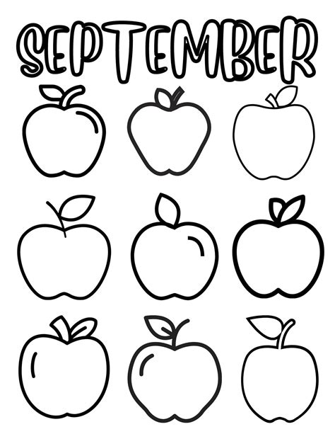 September Coloring Pack Etsy