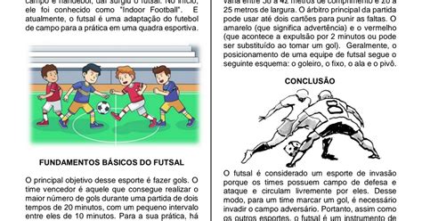 Atividade Ed Fisica Futsal Tudo Sala De Aula Pdf Artofit