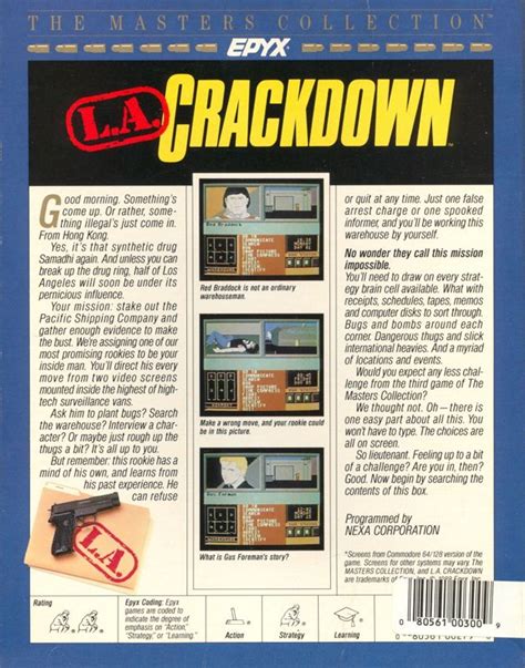 L A Crackdown Cover Or Packaging Material Mobygames