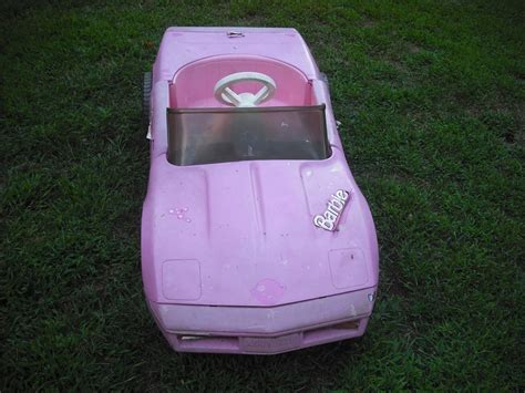 Vintage Barbie Corvette Power Wheels two steated ride in car | #1835170084