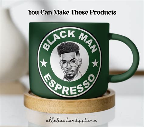 Black Man Magic Starbucks Png Afro Man Clipart Black Man Coffee