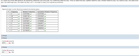 Solved Organize The Data In A Chart Round Your Answers To Chegg